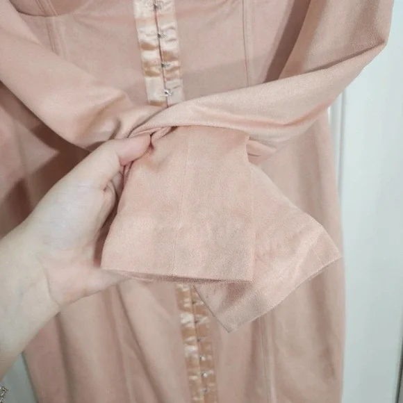 House of CB Womens Dress Ricci Pink Suedette Bustier Corset Mini Bodycon Sz S - Picture 7 of 11